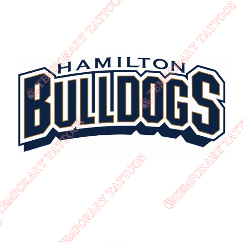 Hamilton Bulldogs Customize Temporary Tattoos Stickers NO.9025